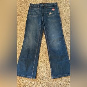 Polo Ralph Lauren- Embroidered Flared Leg Pants - Size 33R